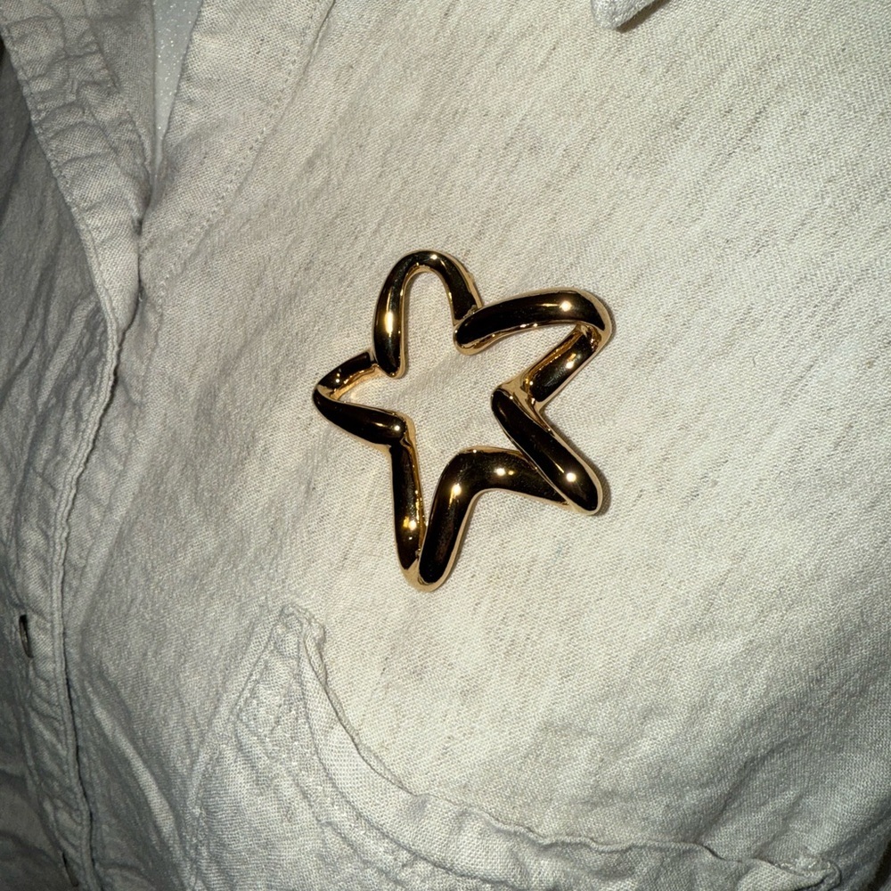 Avon Gold Abstract Star Brooch/Pin